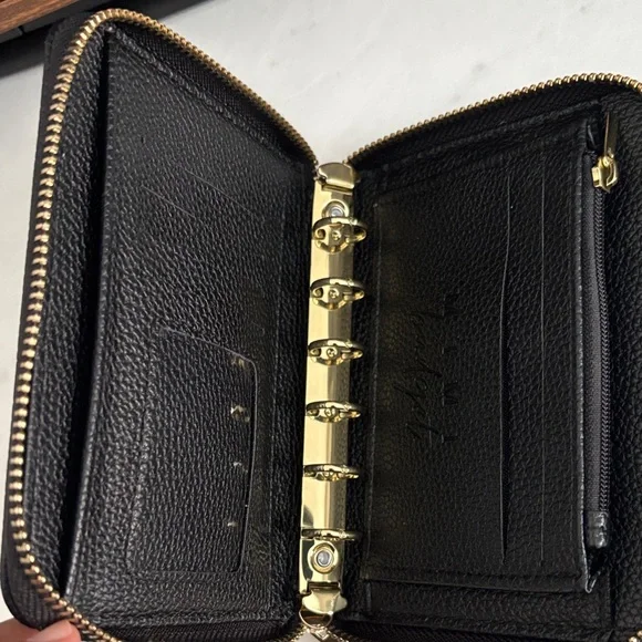 Black Textured Zip Wallet - Picture 3 of 6
